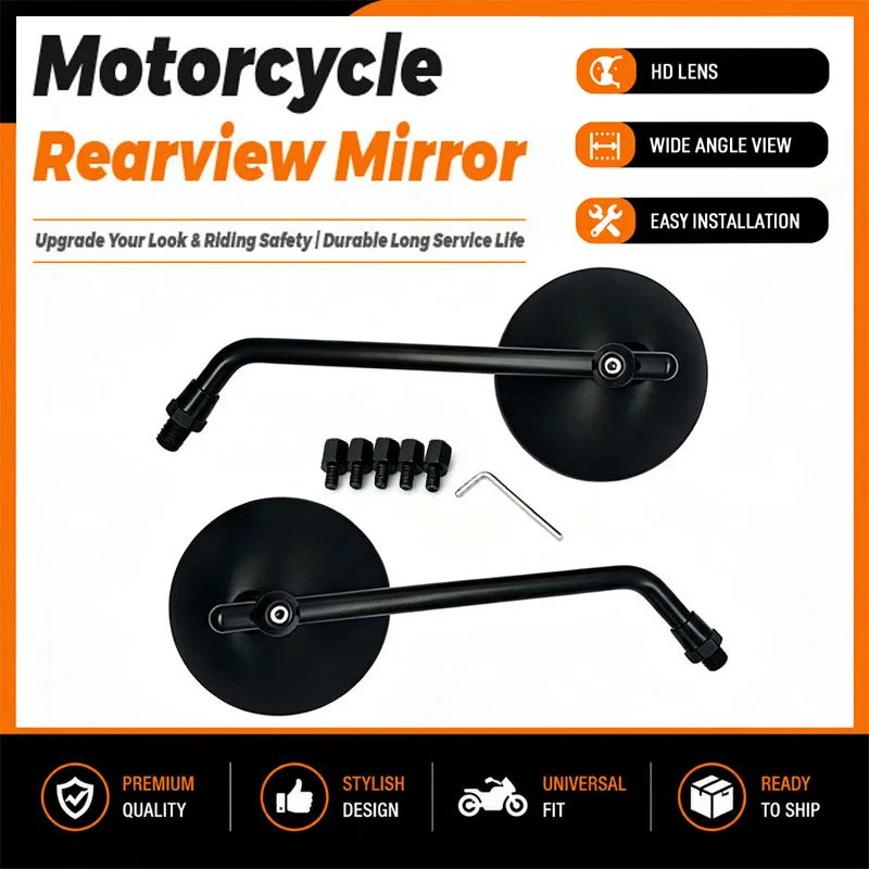 Motorrad-Rückspiegel für Honda Rebel300 500 Rebel1100 CB650R CB500F NC750X, runde, universelle 8/10-mm-Spiegel, Zubehör – Detail 2