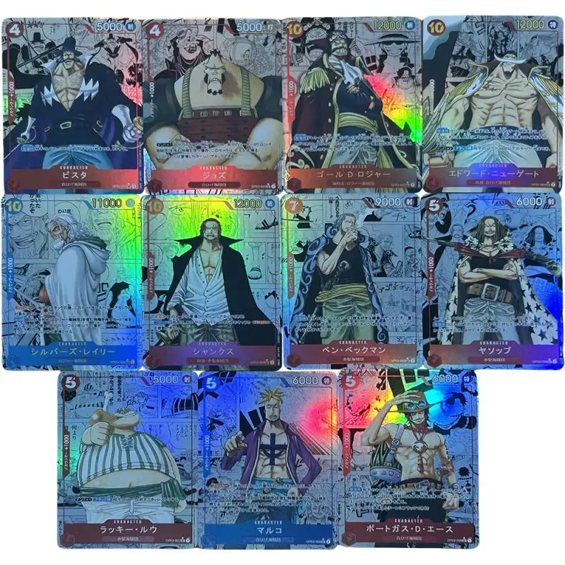 Anime ONE PIECE DIY ACG Laser Battle Game Refraction Foil Eustass Kid Bonny Law Nami Hancock Collectible Cards Birthday Present