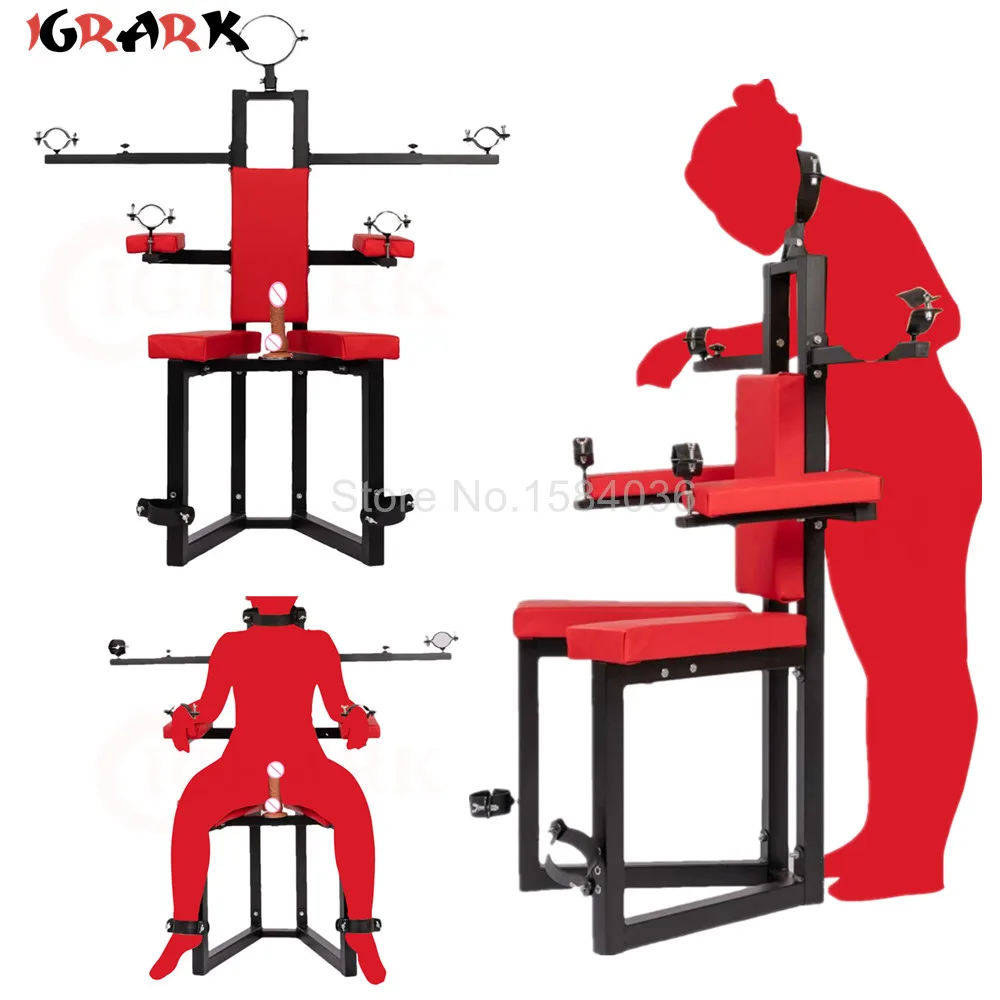 Hot Red Sex Furniture Position Assistance Love Chair BDSM Bondage Female Masturbator Sex Toys For Couples Women Adult Products