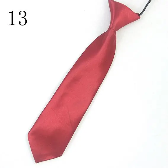 child necktie solid tie neckties kid's elastic rope neckwear node ready easily tie red orange pink blue