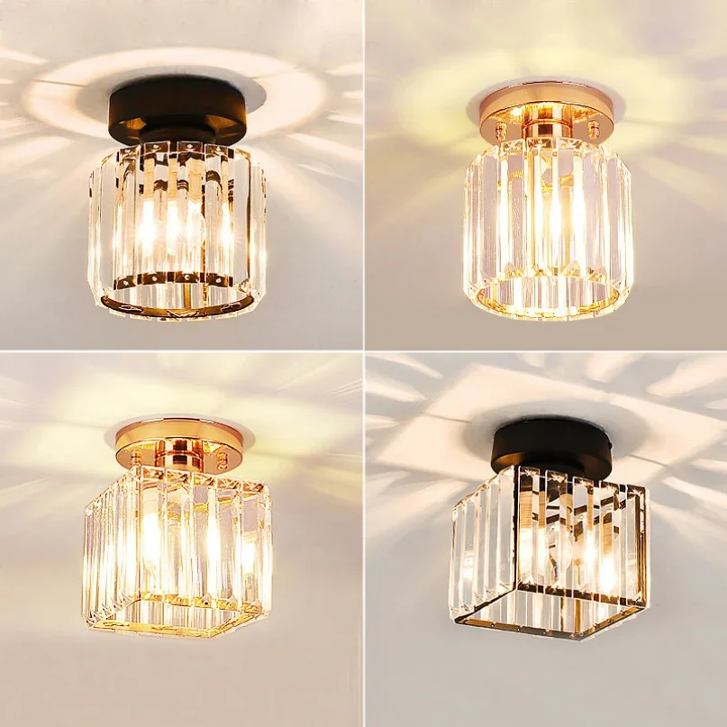 

Simple Aisle Corridor Ceiling Light Modern Luxury Crystal Lamp for Entrance Hall Balcony Indoor Hang Lamp Lighting