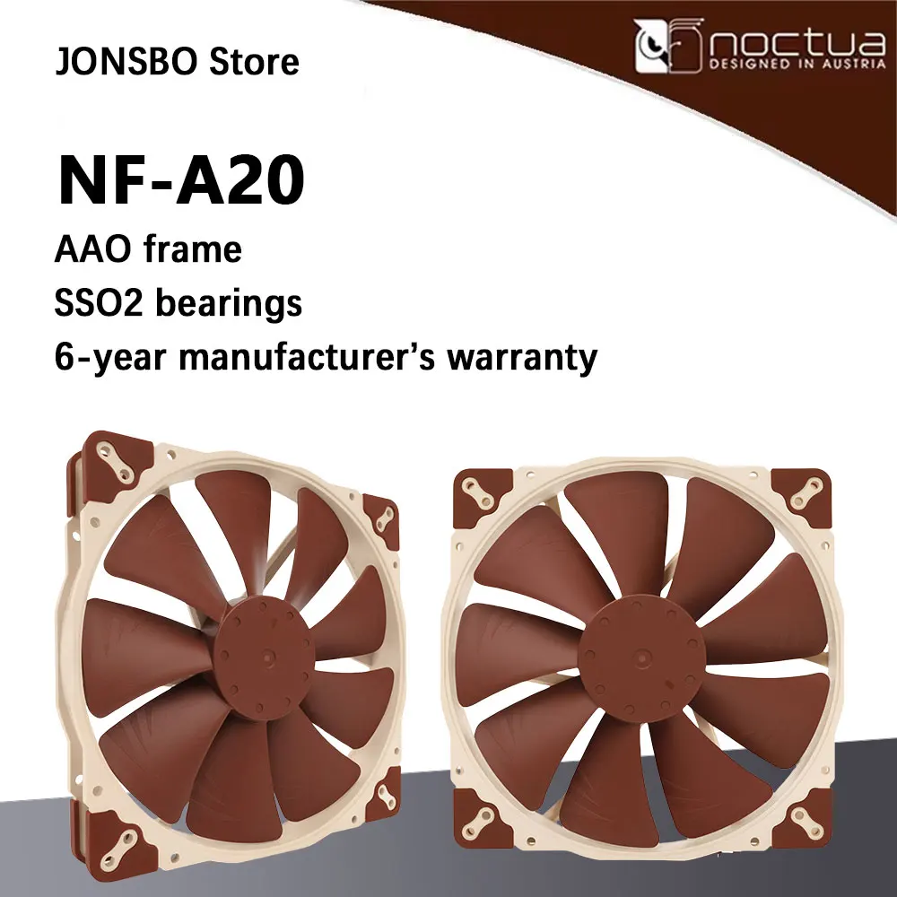 

Noctua NF-A20 200mm 5V/5V PWM/FLX/PWM Chassis Fan 20CM Cooling Fan High-Quality Ultra-Quiet Fan