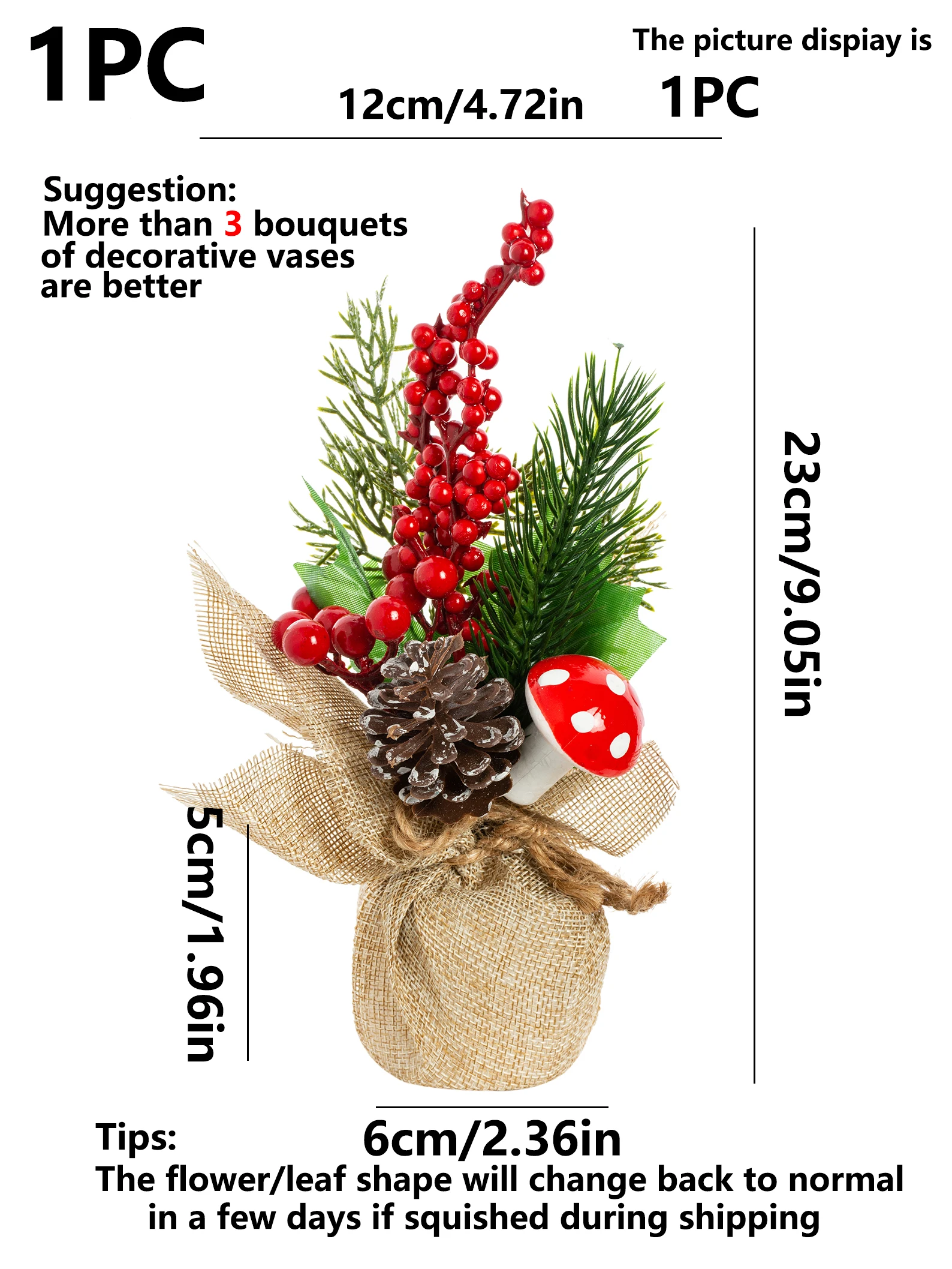4 Stück Künstliche Pflanzen Blumen Bestseller Heimdekoration Festival Outdoor Garten Hochzeitsdekoration Halloween Weihnachtsbaum Kranz DIY Geschenke – Detail 9