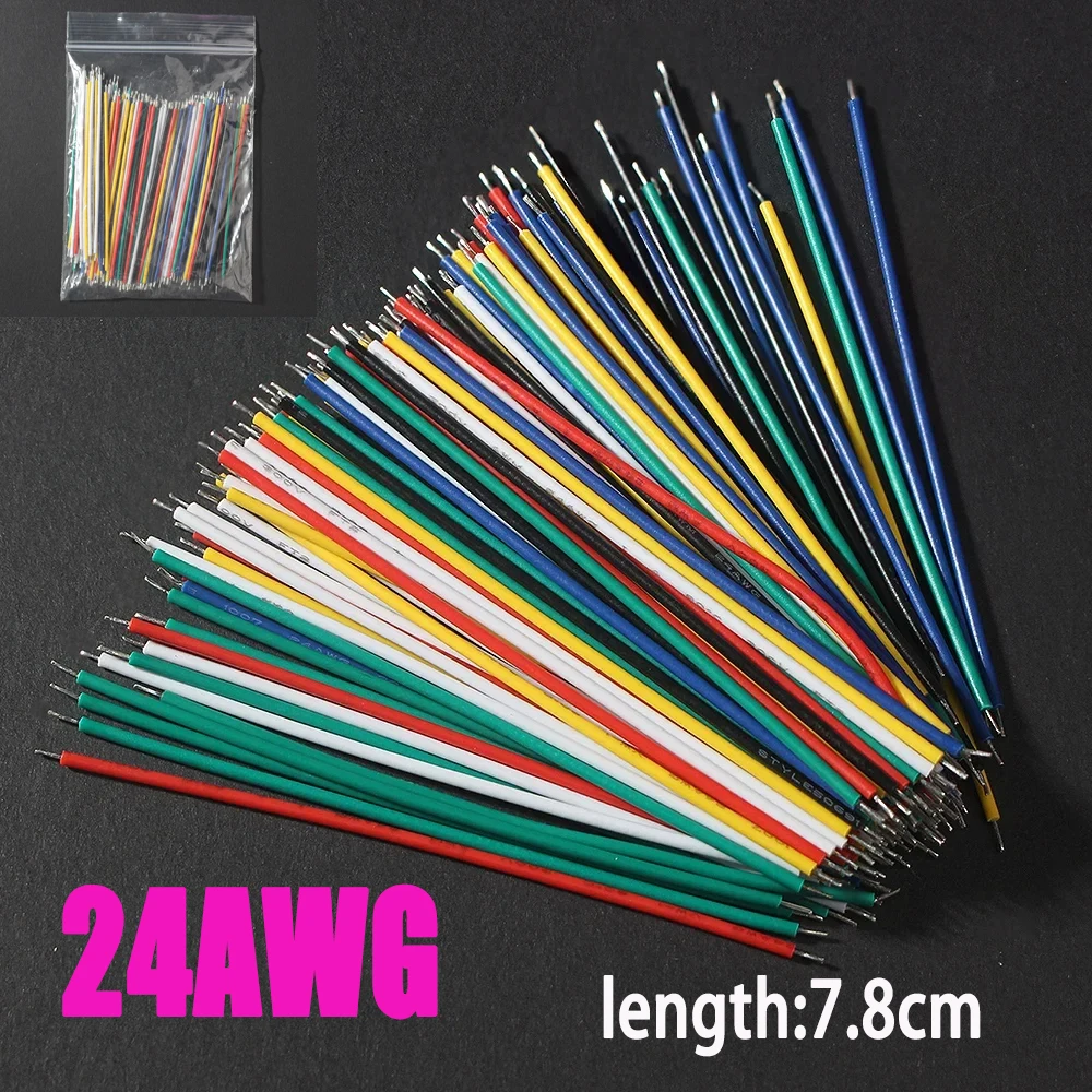 120PCS/set High-Quality 24AWG Tinned Wire Electronic Wire 6 Colors Jumper Kit PCB Breadboard Cable Wires for DIY