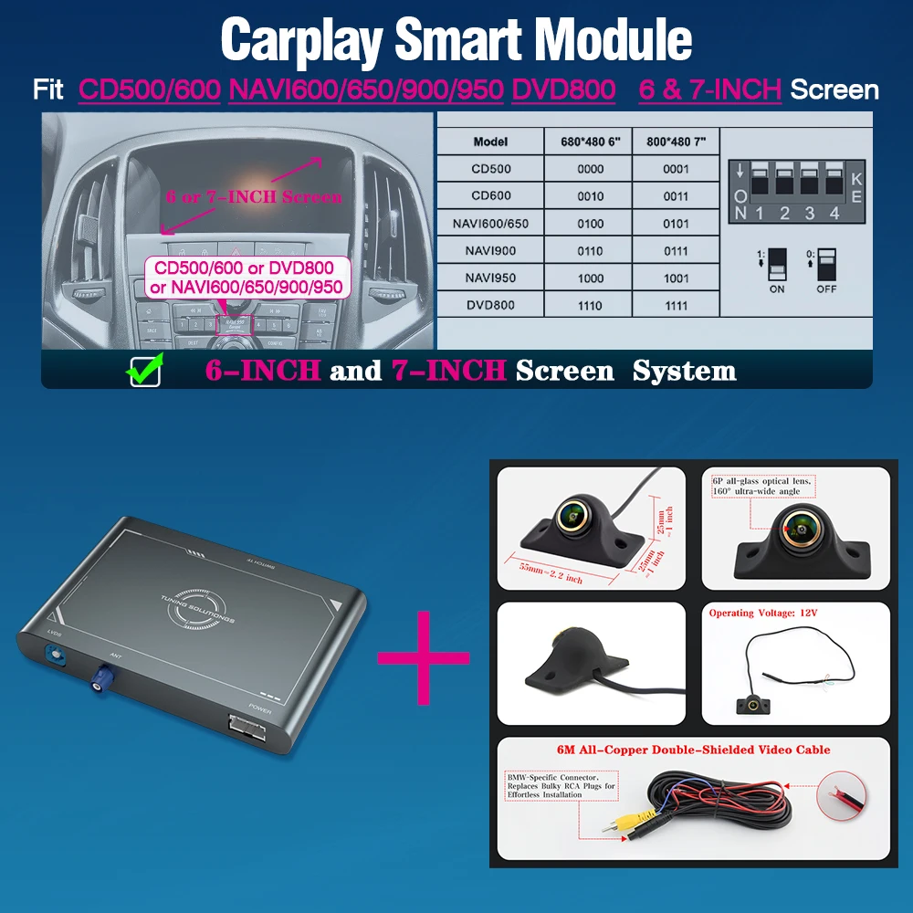 AUTOTOP Draadloze CarPlay Android Auto decoder voor Opel Astra Insignia Meriva Mokka Zafira Tourer Vectra Caravan 2006-17 Airplay