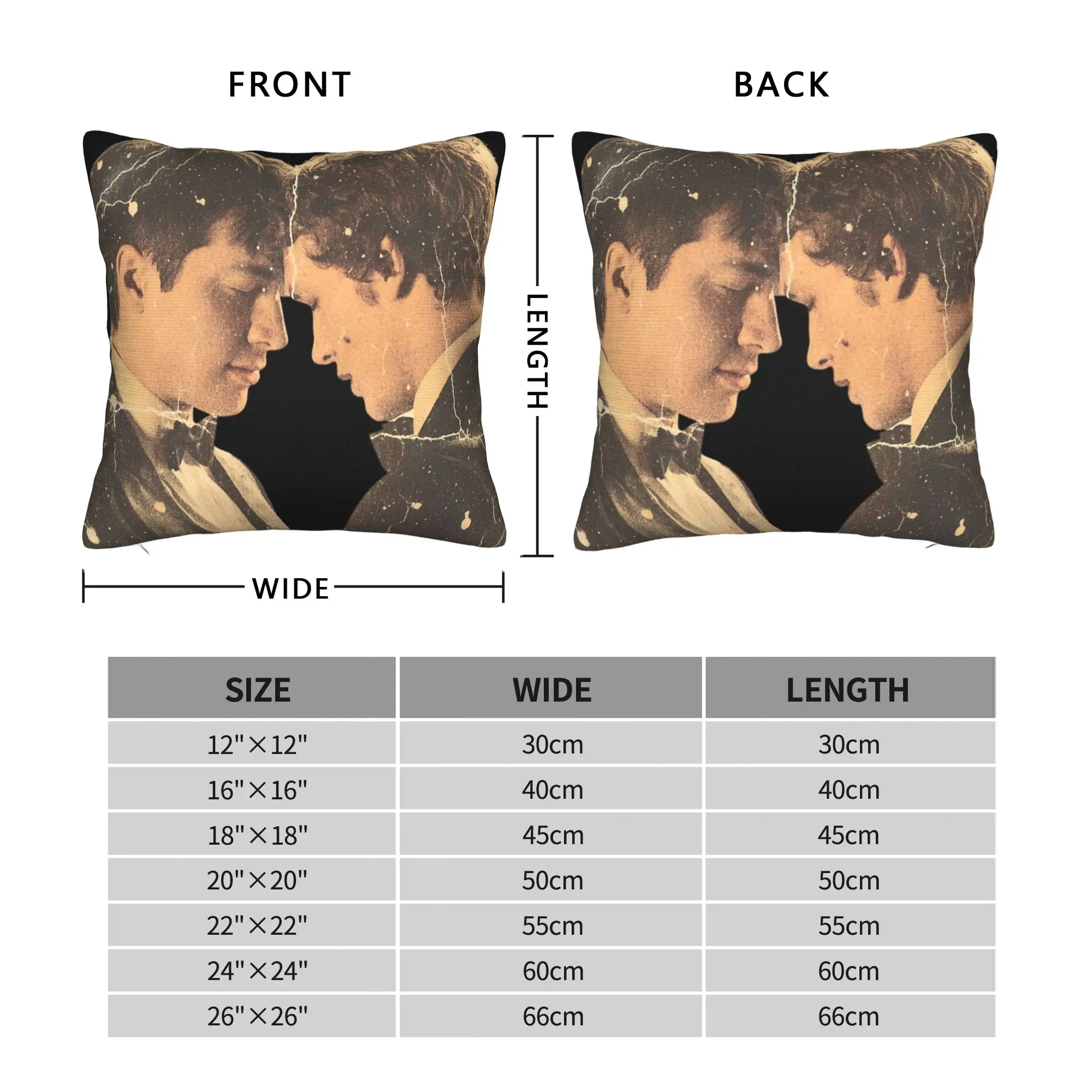 Retro Shane & Ilya Heated Rivalry Pillowcase Printed Polyester Cushion Cover Decorations  Pillow Case Cover Home Square 40X40cm