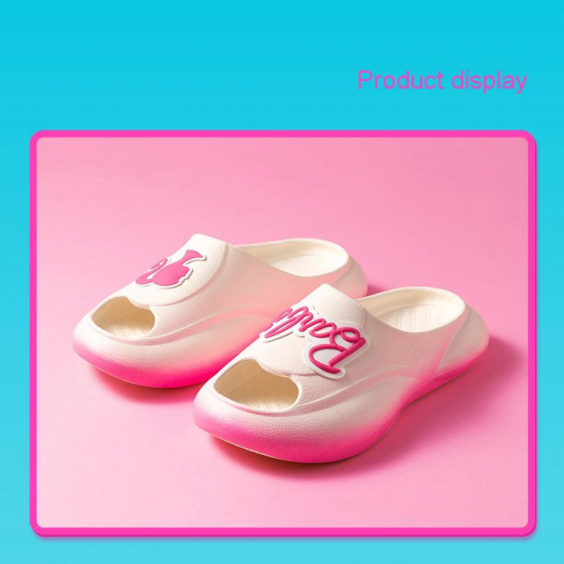 Kawaii Barbies Daylight Shine Series Eva Slippers Sandals Summer Woman Sweet Cool Style Home Bathroom Anti-Slip Slippers Cartoon