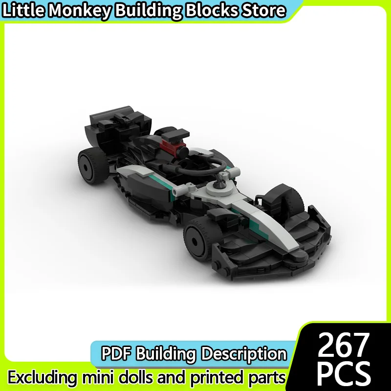 Modelo de coche urbano, ladrillos de construcción MOC W15, coche de carreras de un solo asiento, tecnología Modular, regalos de vacaciones para niños, traje de juguetes para montar