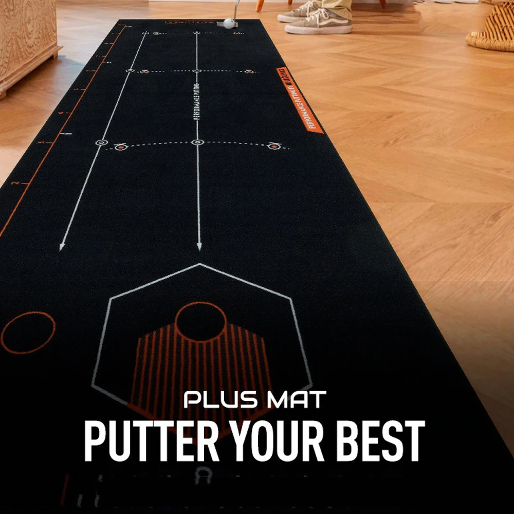 New Arrival Golf Putting Trainer Golf Hitting Mat Antislip Nylon Golf Practice Putting Mats With Teaching Mark Driving Range Mat