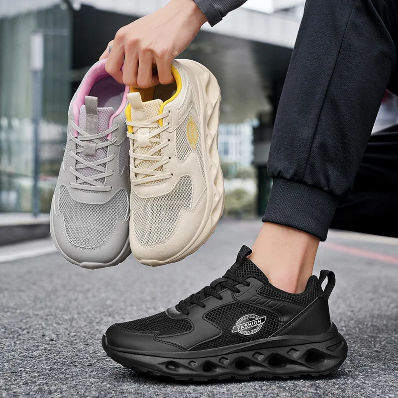 

New Unisex Wide Toe Sports Shoes With Soft Sole Rebound Cushioning Casual Shoes Fashionable Lace Up Comfortable Hiking Shoes