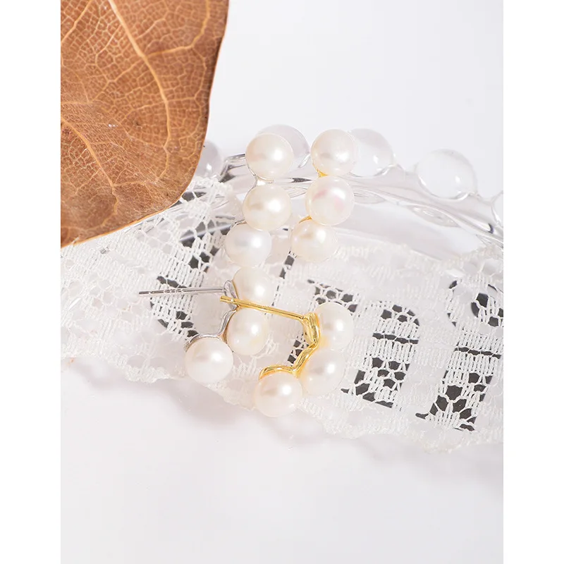 

Корейские шпильки из бисера INS Niche Geo неправильной формы | S925 Серебро