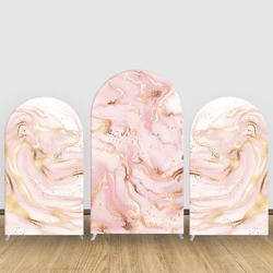 Pink Texture Arch Background Wedding Decor Baby Shower Girl's Birthday Party Elastic Fabric Cover Studio Photo Prop Background