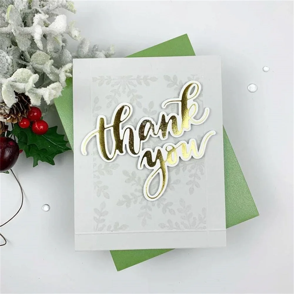 Thank You Words Paper Box Metal Cutting Dies Hip Hooray Farm Fence Chemistry Set Die For DIY Scrapbooking Card Craft Making