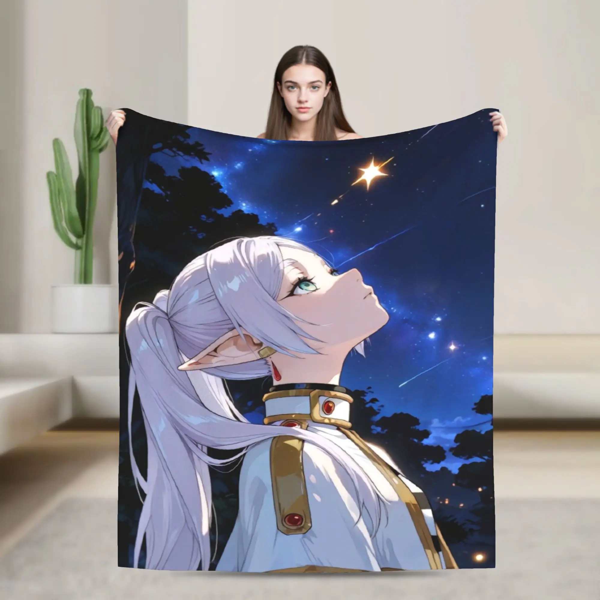 Warm Comfy Blankets Picnic Frieren Beyond Journeys Throw Blanket Fashion  Bedspread For Couch Bed