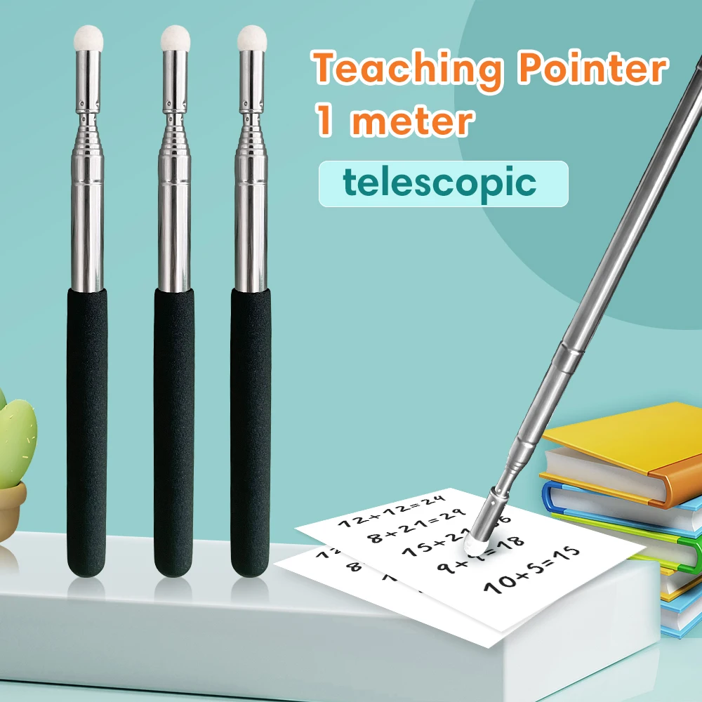 1PCS Telescopic Teachers Pointer Handheld Presenter Classroom Whiteboard Pointer Teaching aids Meeting Tools 39inch