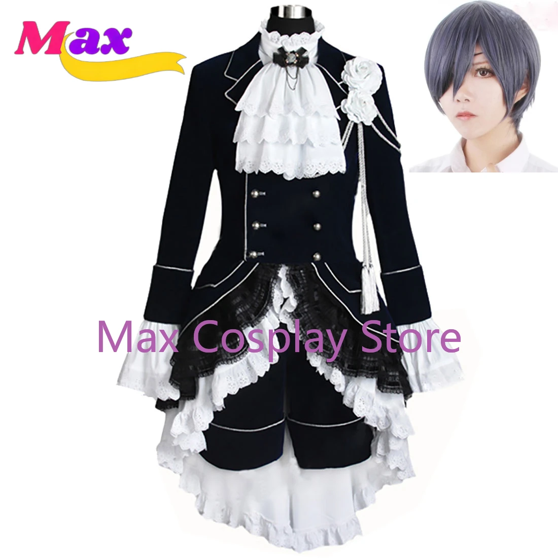 Max Cosplay Ciel Phantomhive Black Cosplay Costume Custom size