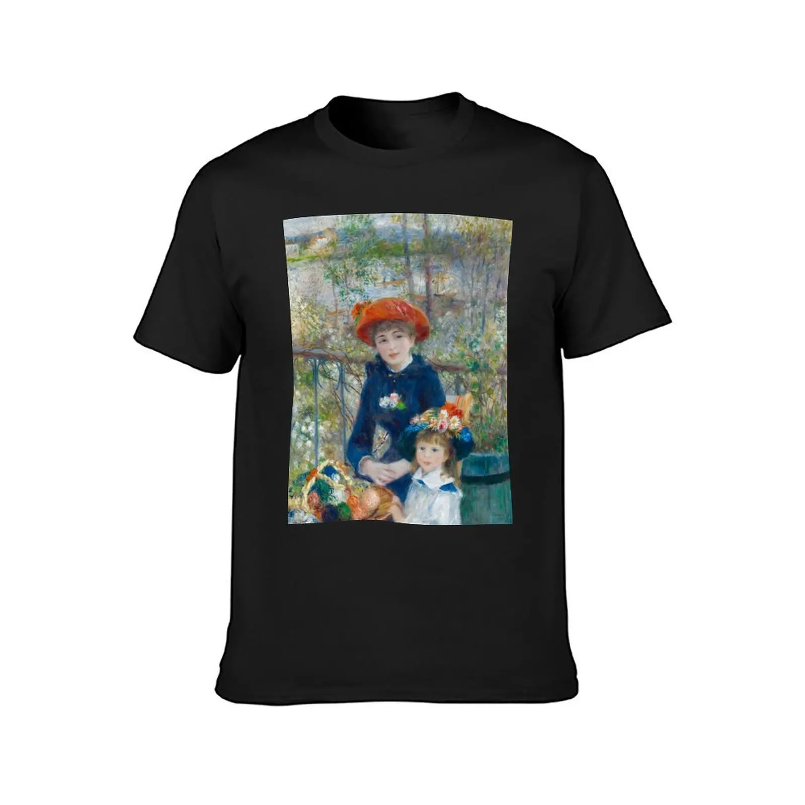 Renoir-The Two Sisters, On the Terrace T-Shirt plus sizes summer tops for a boy sweat heavy weight t shirts for men