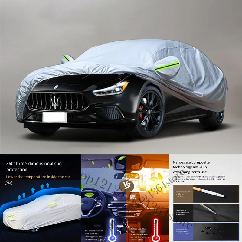 

For Maserati Ghibli Auto Anti snow Anti dust Anti-uv Anti peeling paint And Anti Rainwater 210t car cover Car cover protection