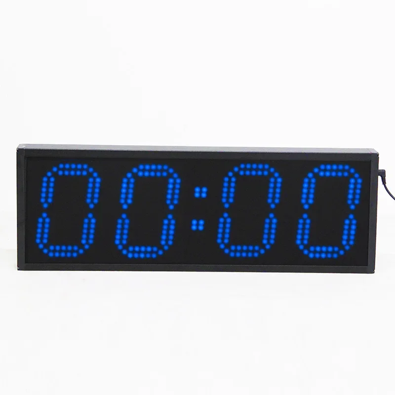 CHEETIE CP027 Programmable Blue 4 Digits 6 Inch Digital Interval Clock LED Wireless Stopwatch Wall Crossfit Timer