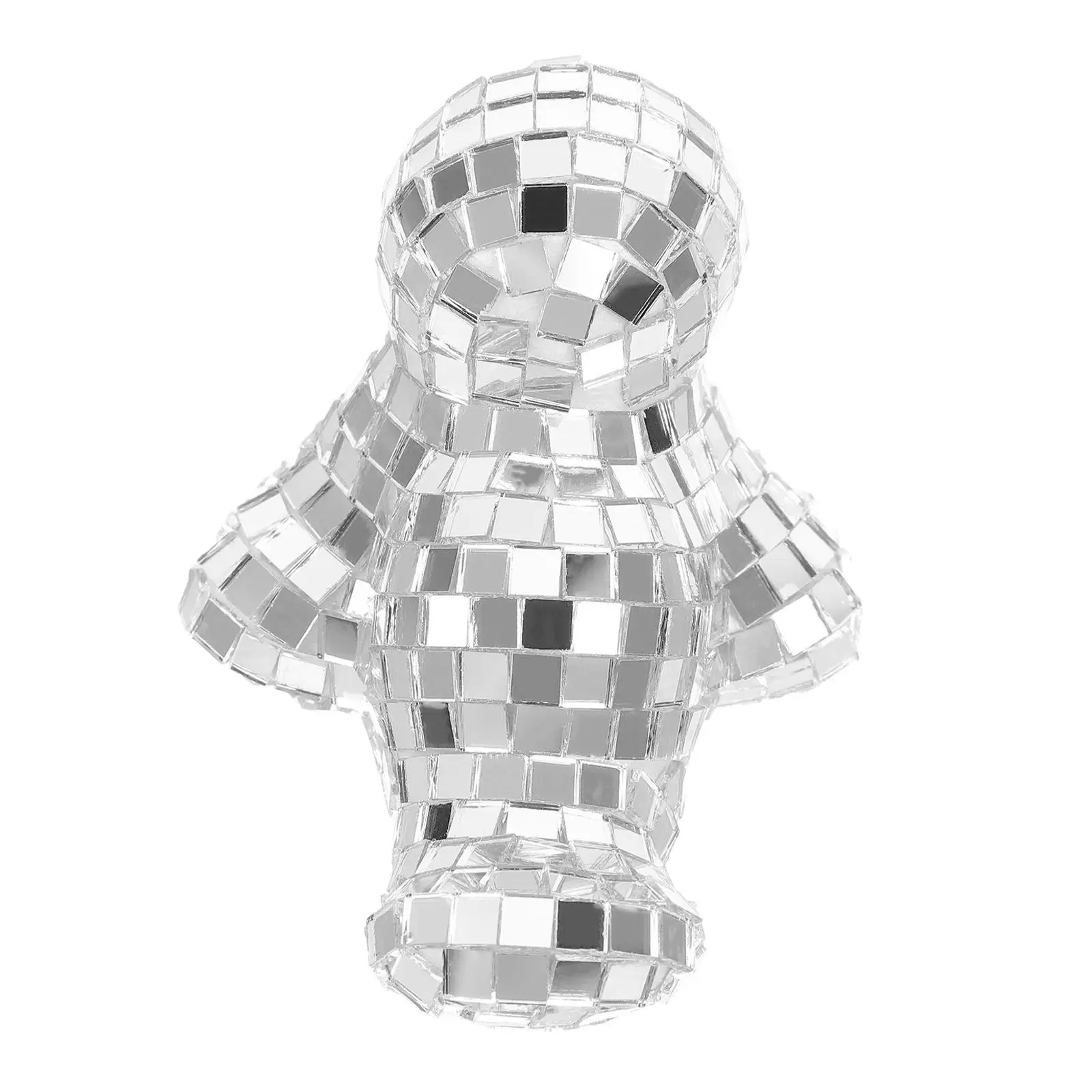 

Silver Disco Mirror Mini Animal Seal naments Cute Decor Figurine Home Office Cafe Gift Charm Tiny Model