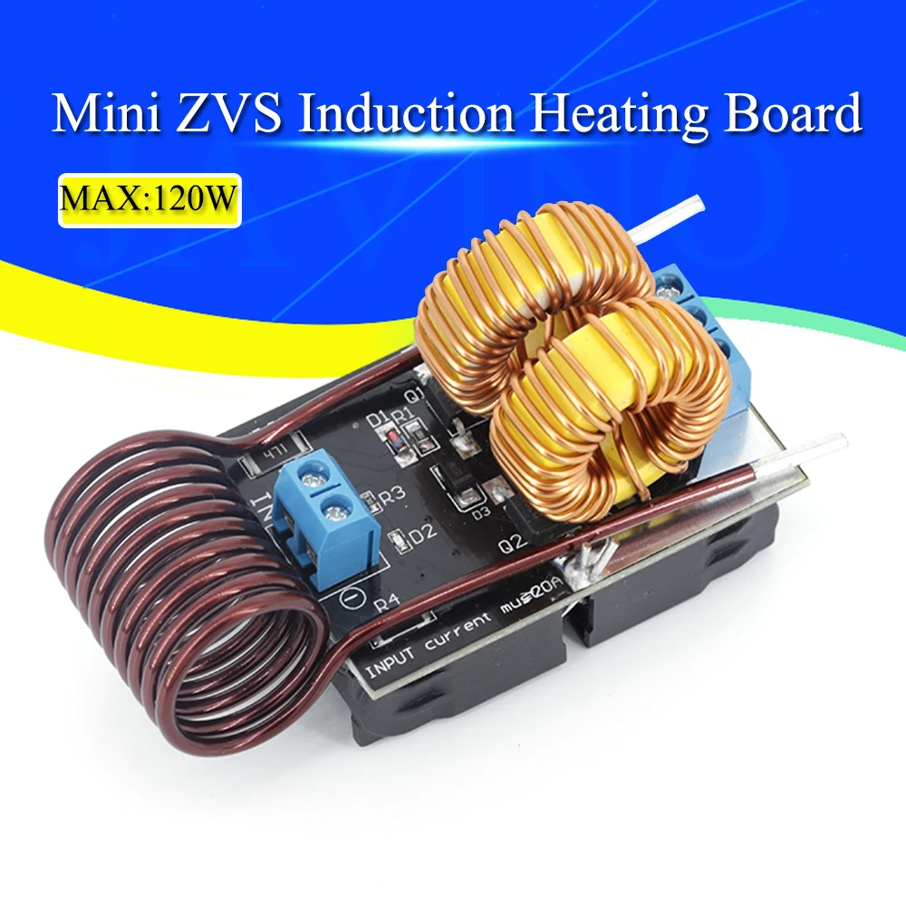 Mini ZVS Induction Heating Board 5-12V 120W Flyback Driver Heater DIY Cooker+ Ignition Coil