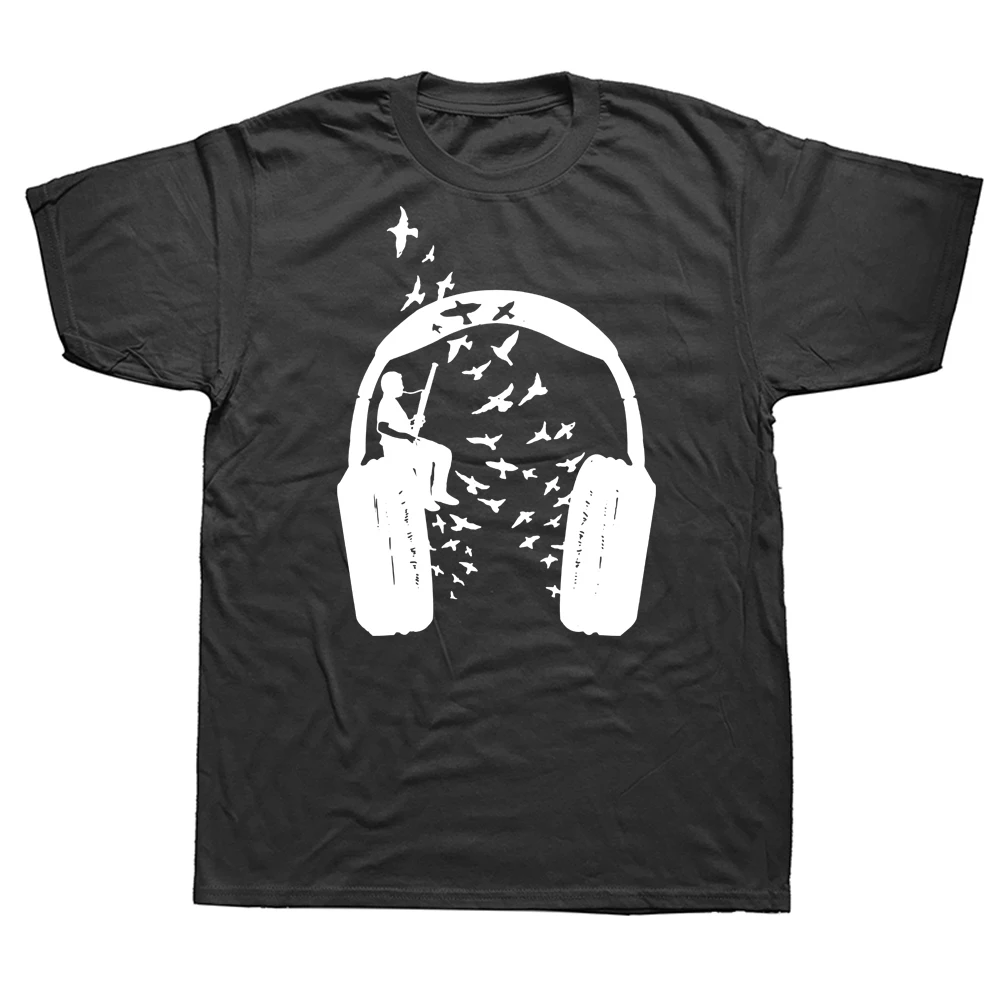 Funny Headphone Bassoon T Shirts Graphic Cotton Streetwear Short Sleeve Birthday Gifts Summer Style T-shirt Mens Clothing