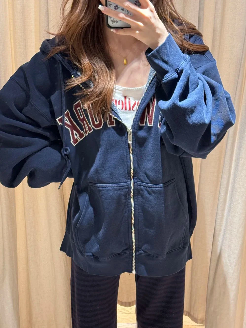 رسالة التطريز فضفاضة الرمز البريدي هوديي امرأة الخريف طويلة الأكمام جيب القطن المتضخم بلوزات خمر نمط Preppy معاطف