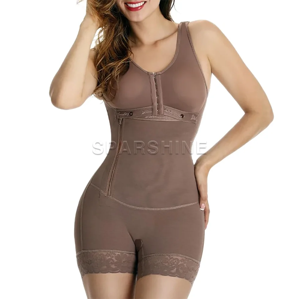 Fajas Reductoras Y Modeladoras Mujer Sleeveless Waist Trainer Body Shaper Shapewear High Compression Side Zipper Control