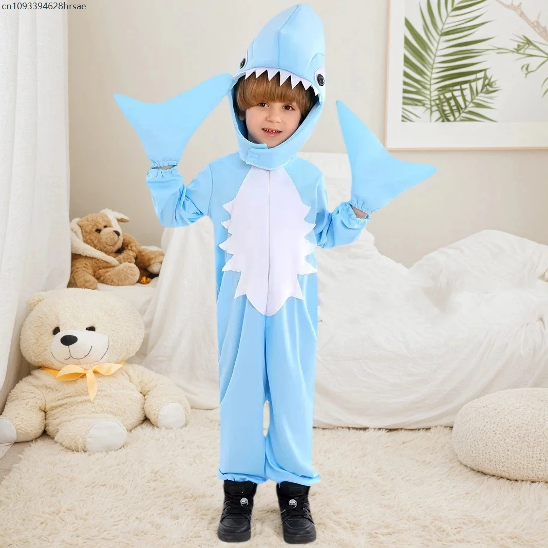 

Children's Animal Onesie Shark Cosplay Costumes Boys Girls Kindergarten Party Stage Performance Role-play Costume