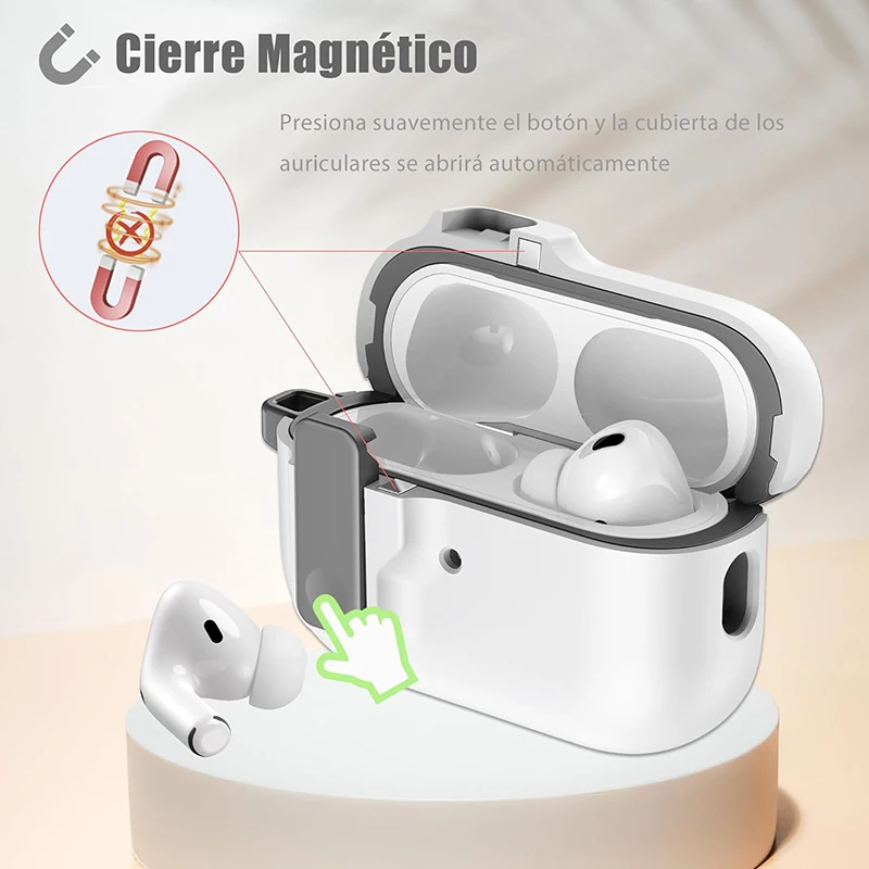 Caso Switch Secure Lock automático, compatível com AirPods Pro, 2ª, 1ª geração, capa protetora com Apple Air Pods 3, 2