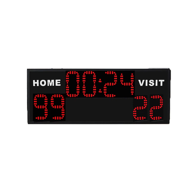 Digital Football Scoreboard with LED Display, Multi-function Countdown Timer, Outdoor Sports