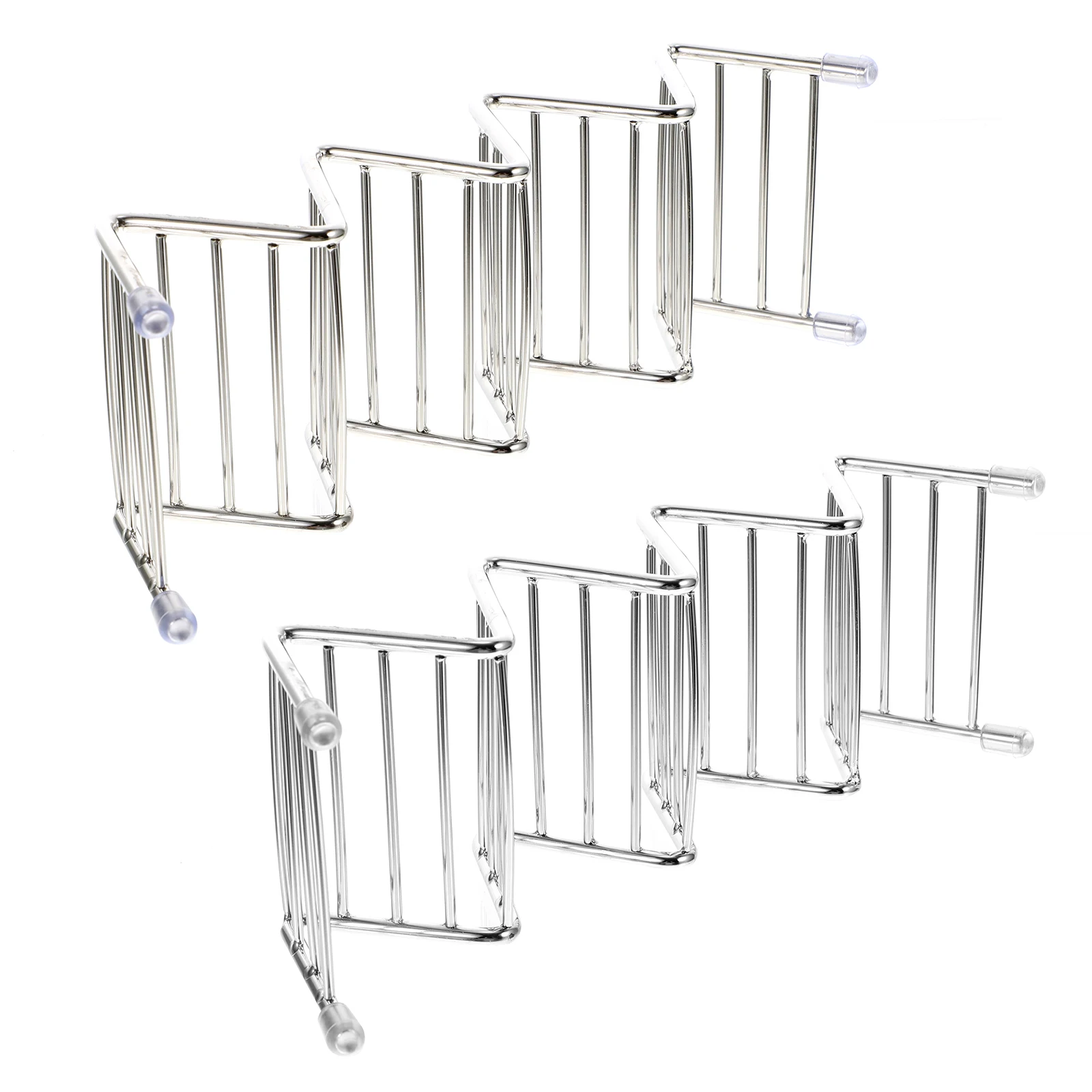 

2 Pcs Holder Stainless Taco Storage Holders Steel Nonslip Storage Burrito Rack Food Trays Restaurant Party Use