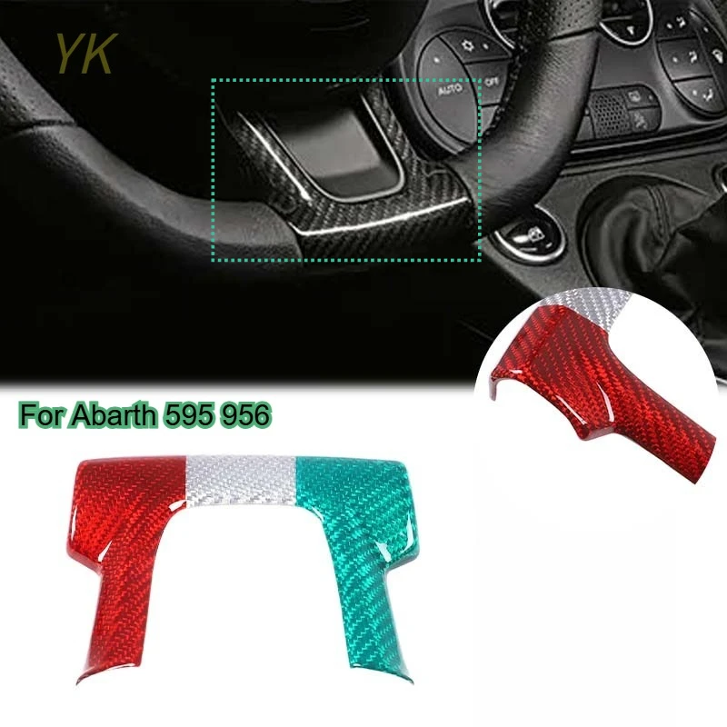 yk-pour-abarth-595-956-2017-2025-veritable-dur-en-fiber-de-carbone-volant-de-voiture-cadre-inferieur-couverture-garniture-interieur-accessoires-de-voiture