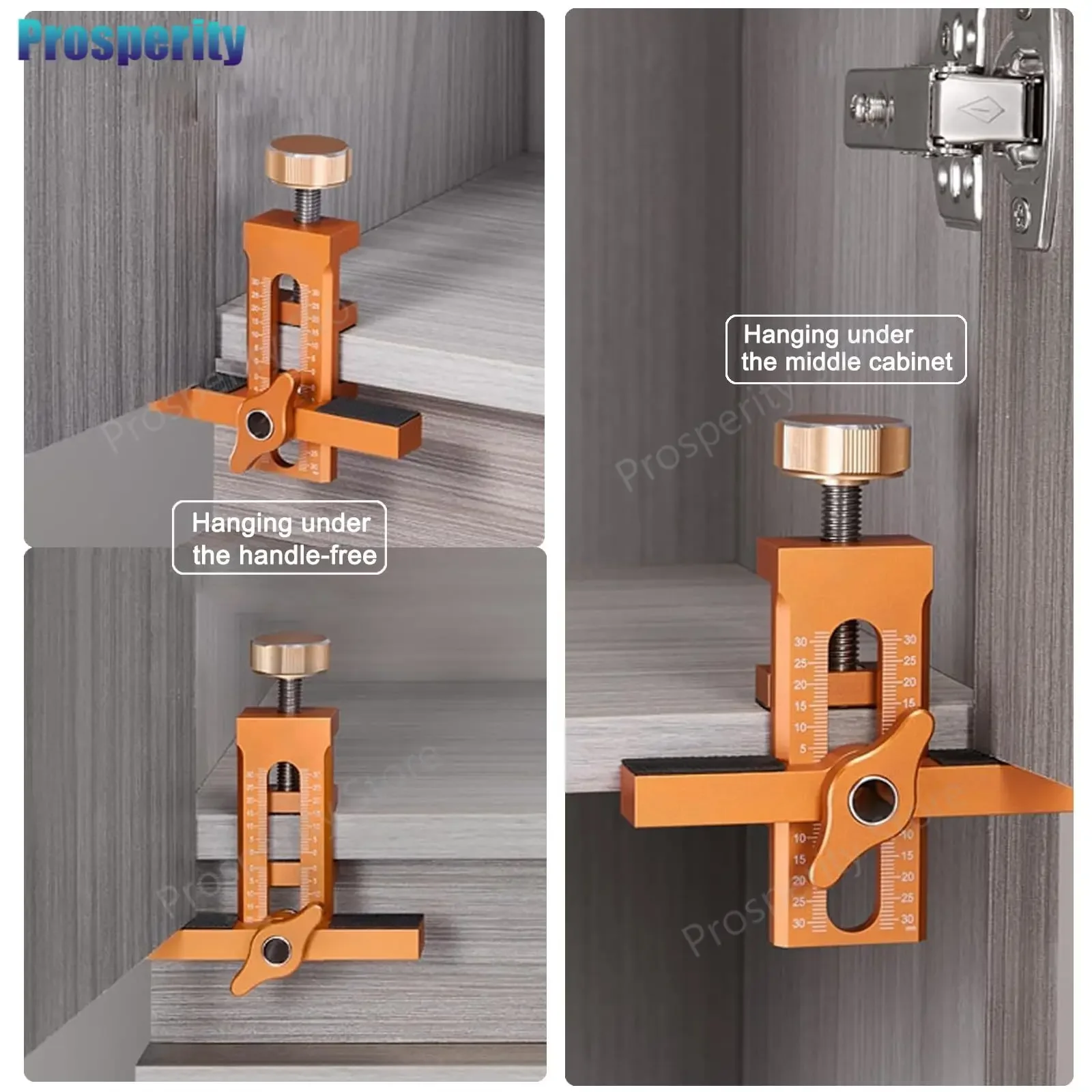 أداة تركيب باب الخزانة 2 في 1 مع أداة تحديد موضع لوحة باب الخزانة قابلة للتعديل