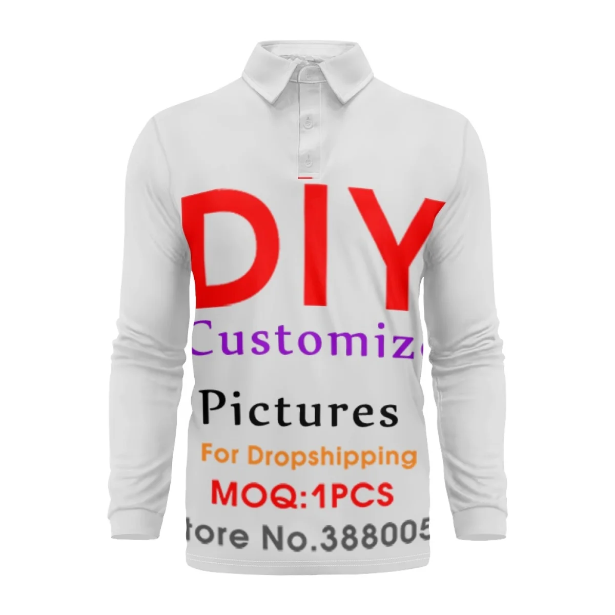 

Noisydesigns Trendy Custom Men's Long Sleeve Pop Shirt Casual DIY Logo Pattern Name 2024 For Party Travel Holiday Dropshipping