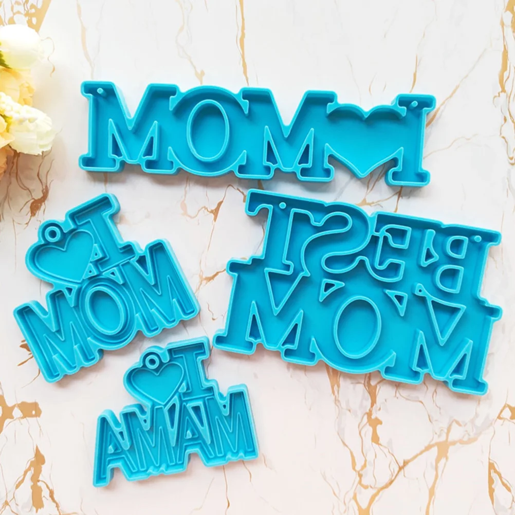 

5 Pcs Keys Mold for Mom Gifts Pendant DIY Silicone Molds Craft Resin Jewelry Making Lightweight Compact Storage