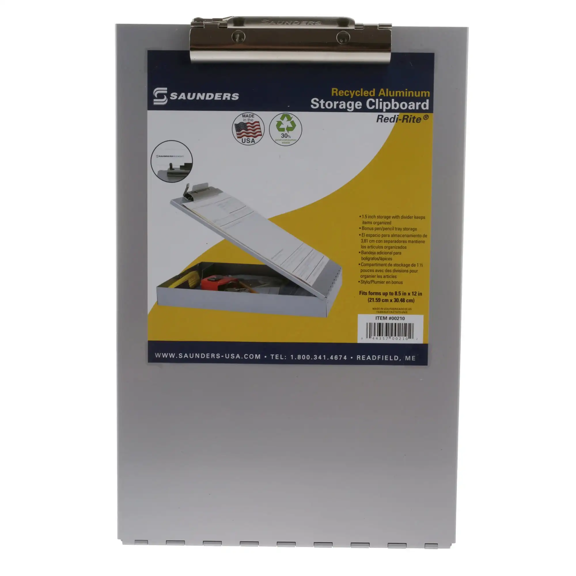

Saunders Aluminum Storage Clipboard - Letter Sized