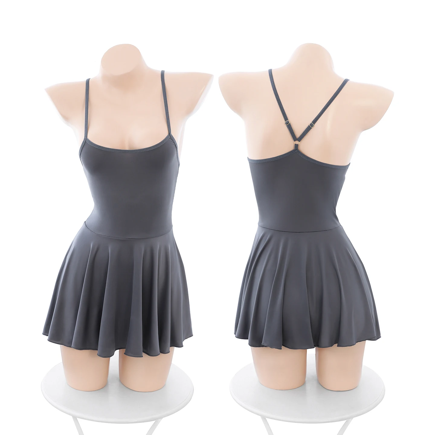 

Атласное платье-комбинация для женщин больших размеров, мини-ночная рубашка с регулируемыми бретелями, мягкая струящаяся одежда для сна для романтических вечеров