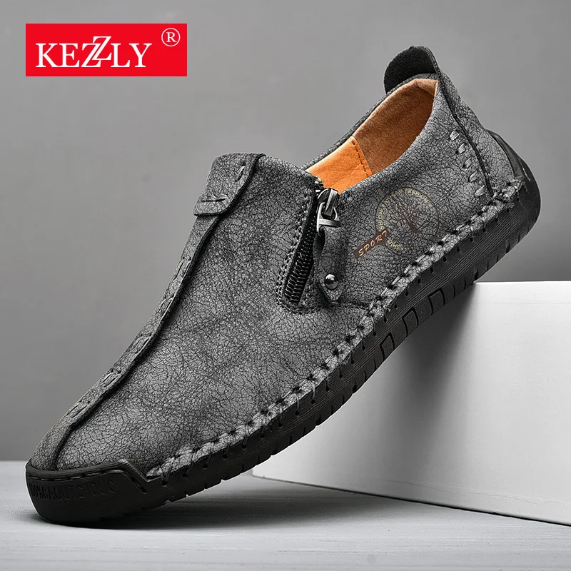 Comfortable Leather Men Shoes Casual Slip On Men Loafers Qlity Split Leather Shoes Men Flats Hot Sale Moccasins Shoes Plus Size