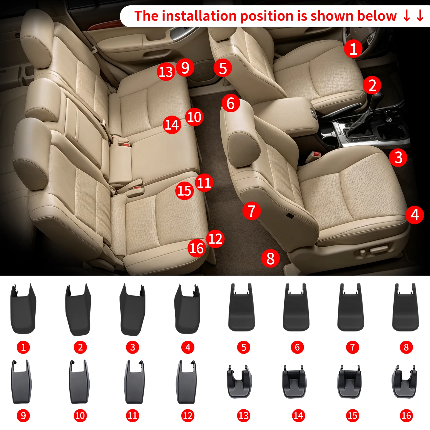 For Toyota Prado 120 LC120 J120 2003-2009 Seat Track Cover Rail Protector Dirt Guard Interior Protection Modification Accessorie