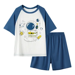 Kids Clothes Set Summer Modal for Boys Girls Sleepwear Clothing Suits 2PCS Pajama Suit Children Home Wear T-shirt Shorts Cartoon