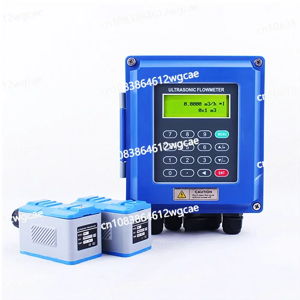 TUF-2000B Ultrasonic Flow Meter DN50mm-DN700mm Wall Mounted Type Ultrasonic Liquid Flowmeter IP67 Protection TM-1 Transducer