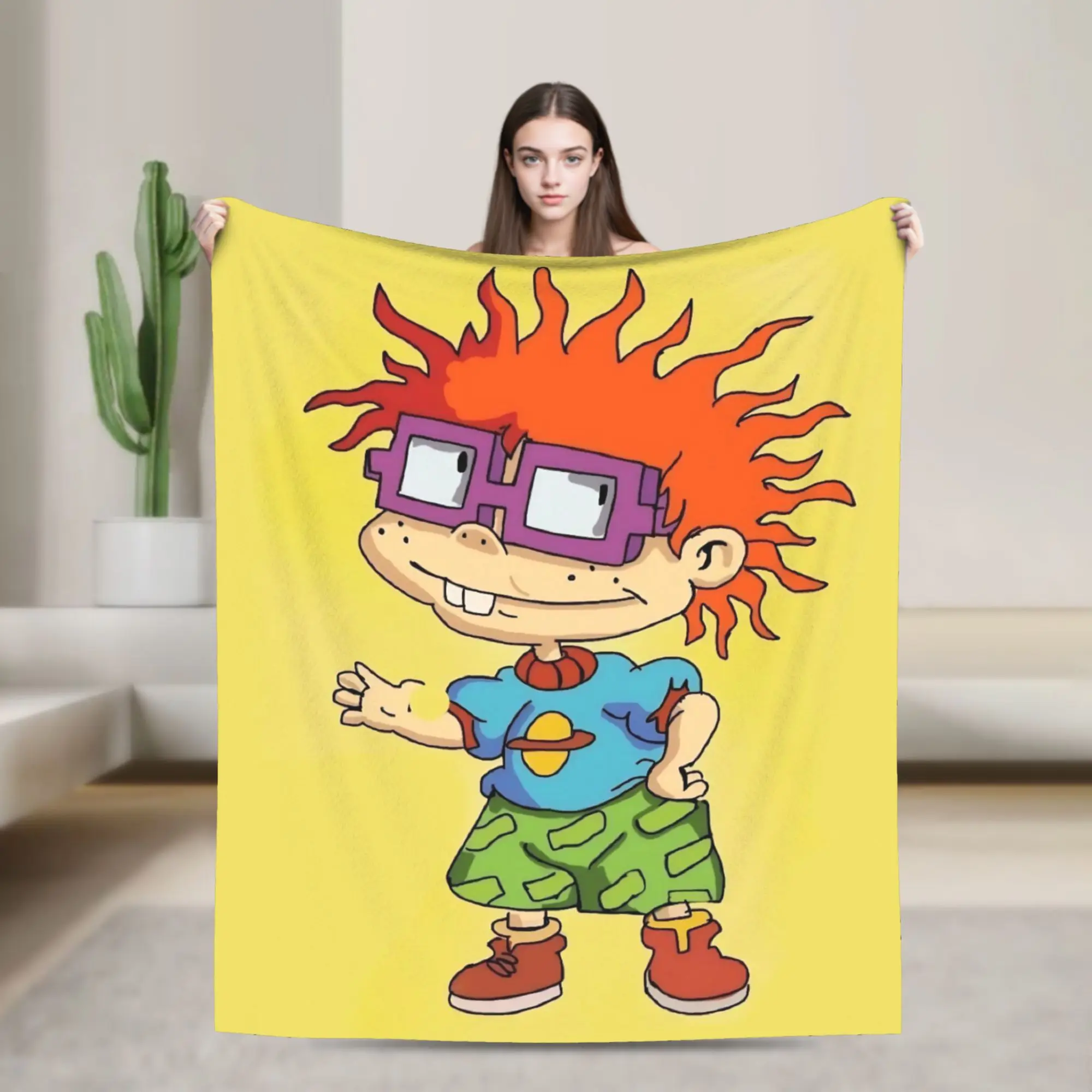 Cartoon R-Rugrats Printed Blanket For Men Women Cozy Soft  Throw Blankets for Bed 50x60 Inches Multi-size