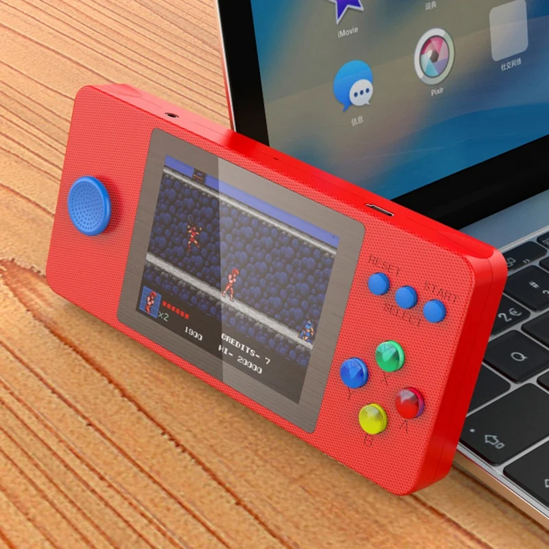 مشغل ألعاب محمول باليد K9 مع شاشة IPS 2.8 بوصة 4 جيجابايت 500 ألعاب مجانية وحدة تحكم ألعاب ريترو هدية للأطفال أحمر متين