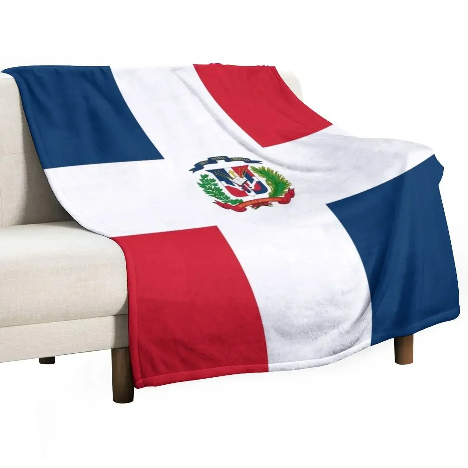 Dominican Republic Flag Throw Blanket Softest Bed Fashionable Tourist Hairys Blankets