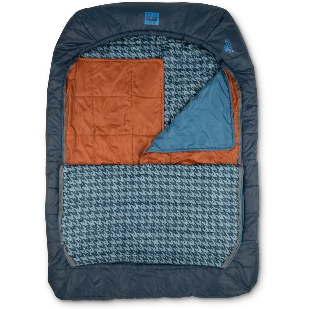 NEW -Tru.Comfort Doublewide 20 درجة كيس النوم، كيس النوم الاصطناعي لشخصين للتخييم للأزواج والتخييم العائلي - الأفضل