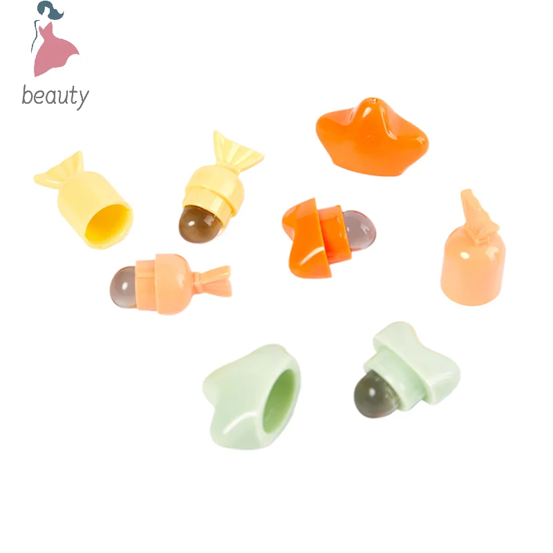 Mini cepillo de labios de silicona, pinceles correctores en ángulo de dibujos animados, bálsamo labial, brillo de labios, pinceles correctores, brochas de maquillaje