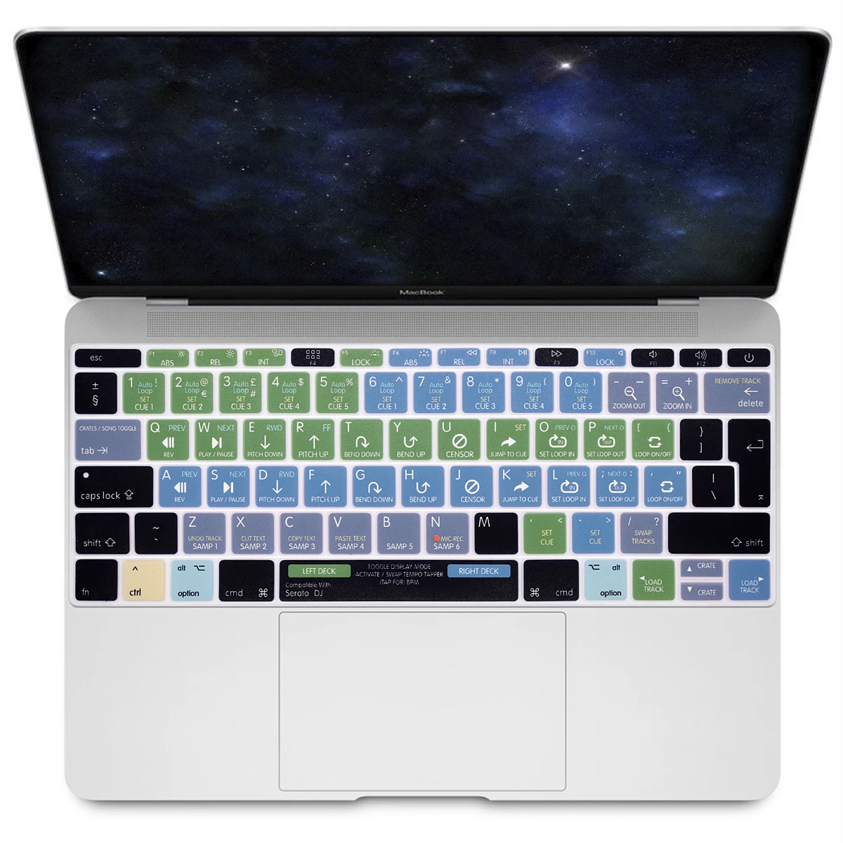 Hotkeys Shortcut Keyboard Cover  EU Layout for MacBook Pro 13