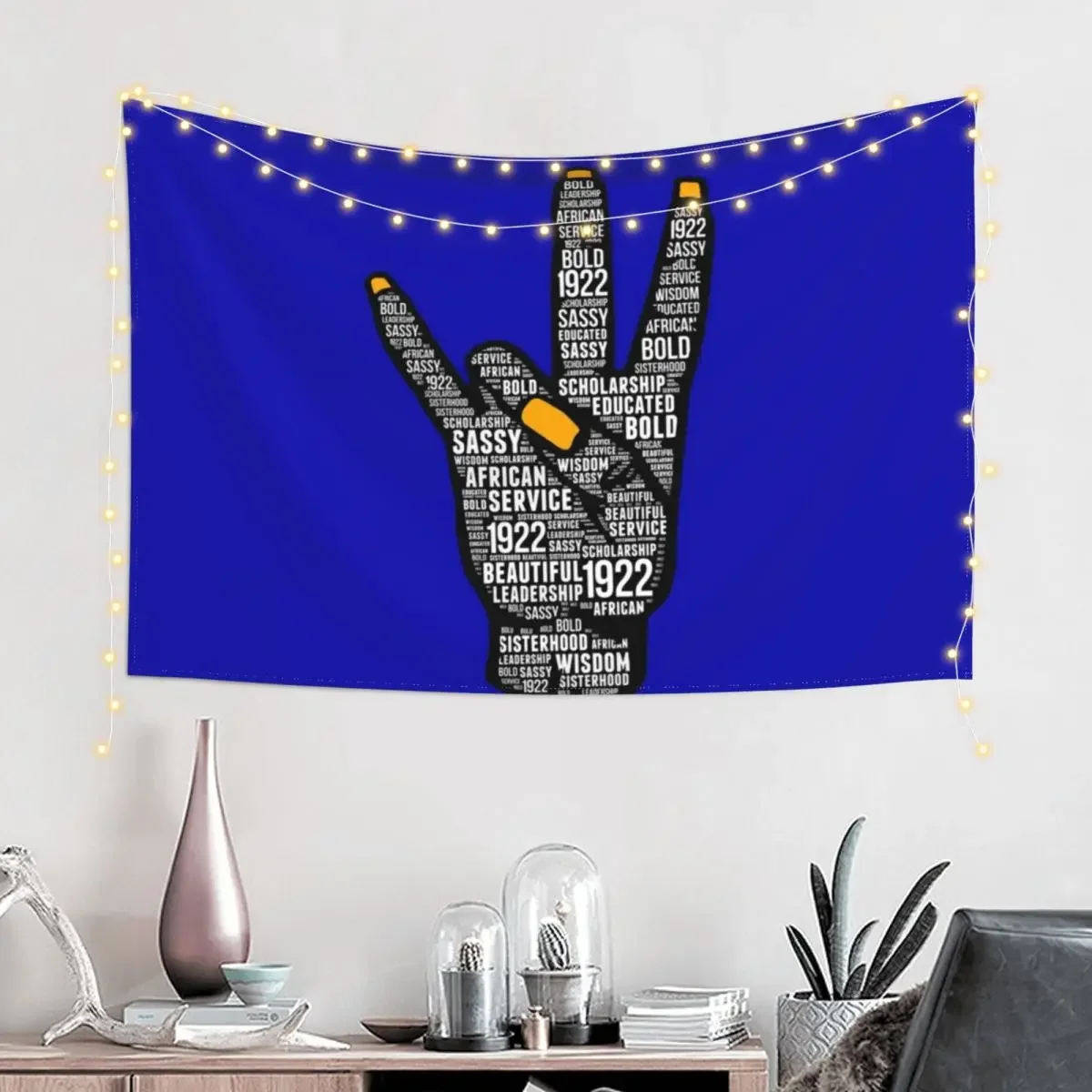 Sigma 1922 Hand sign Gamma Words Rho Gift Tapestry Room Design Wall Hangings Decoration Room Decorations Tapestry