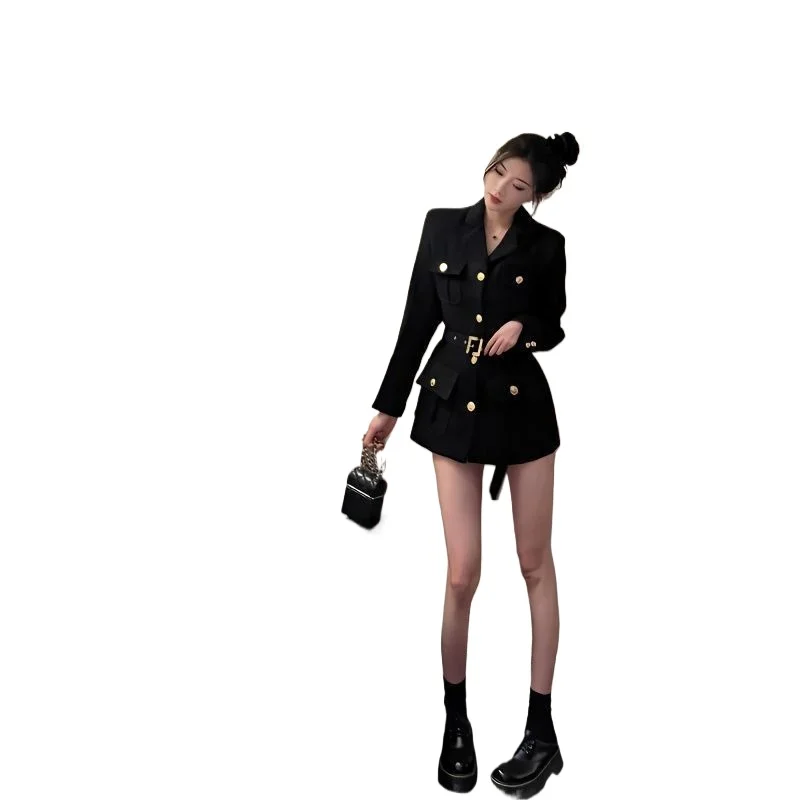 

Korean Version of Rich Daughter High-end Blazer Autumn New Fashionable Foreign Style Waist Thin Suit Top Temperament Socialite